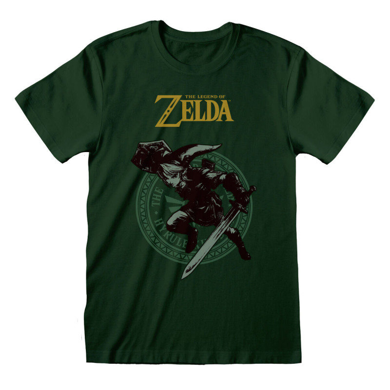 Short Sleeve T-Shirt The Legend of Zelda Link Pose Green Unisex