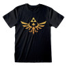 Short Sleeve T-Shirt The Legend of Zelda Hyrule Logo Black Unisex