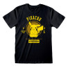 Short Sleeve T-Shirt Pokémon Collegiate Picachu Black Unisex