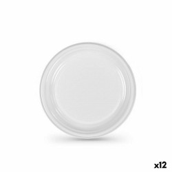 Set of reusable plates Algon White Plastic (36 Units)