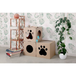 Scratching Post for Cats Carton+Pets Netti Bronze Cardboard 35 x 35 x 35 cm