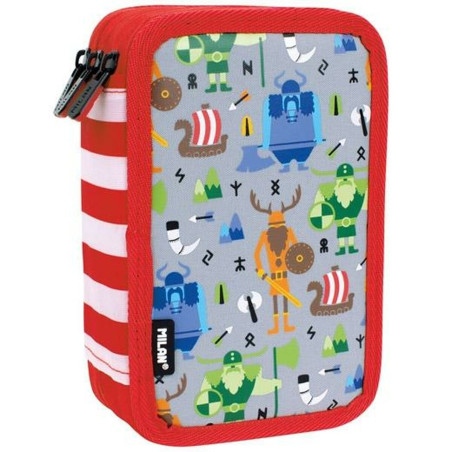 Triple Pencil Case Milan Vikings Multicolour 19,5 x 13 x 7,5 cm