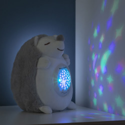 Hedgehog Soft Toy with White Noise and Nightlight Projector Spikey InnovaGoods