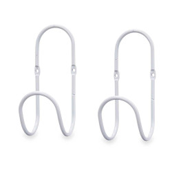 Hangers White Metal Set 2 Pieces (6 Units)