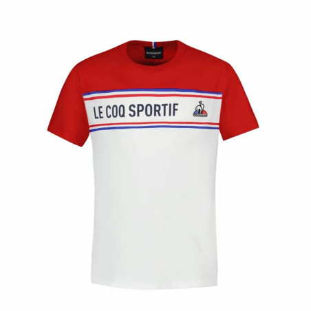 Children’s Short Sleeve T-Shirt Le coq sportif  N°2 Tricolore White