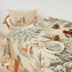 Stain-proof tablecloth Belum Christmas Deer 100 x 155 cm