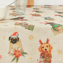 Stain-proof resined tablecloth Belum Christmas 100 x 140 cm