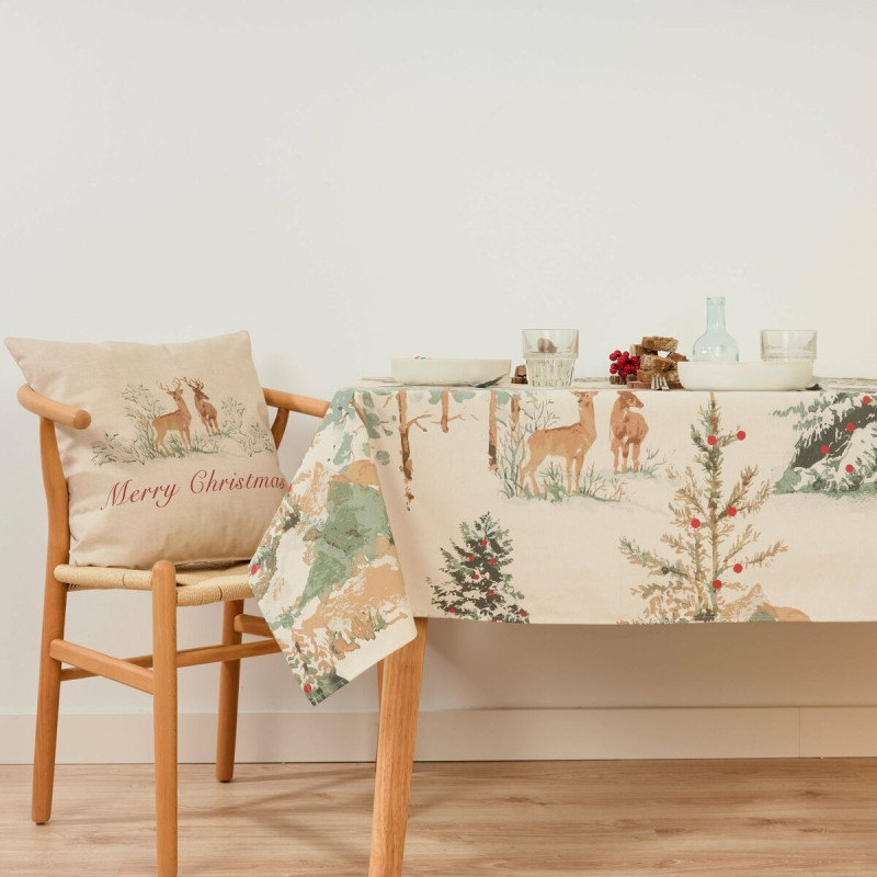 Stain-proof resined tablecloth Belum Christmas Deer 100 x 140 cm