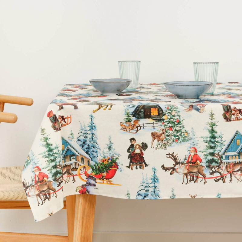 Stain-proof resined tablecloth Belum  Christmas Landscape 100 x 140 cm