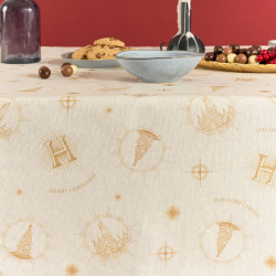 Stain-proof resined tablecloth Harry Potter Hogwarts Christmas 100 x 140 cm