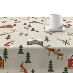 Stain-proof resined tablecloth Belum Merry Christmas 100 x 140 cm