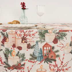 Stain-proof resined tablecloth Belum Christmas 100 x 140 cm