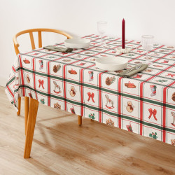 Stain-proof resined tablecloth Belum Scottish Christmas 100 x 140 cm