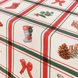 Stain-proof resined tablecloth Belum Scottish Christmas 100 x 140 cm