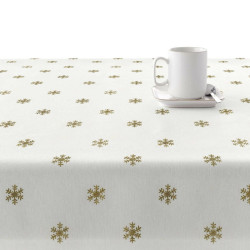 Stain-proof resined tablecloth Belum Snowflakes Gold 100 x 140 cm