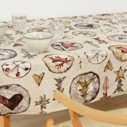 Stain-proof resined tablecloth Belum Wooden Christmas 100 x 140 cm