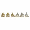 Decorative Figure DKD Home Decor Golden Silver Monk Oriental 10,5 x 6 x 12 cm (6 Pieces)