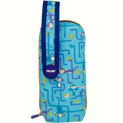 Pencil Case Milan Tangled Monkeys 32 Pieces Blue 22,5 x 11,5 x 11 cm