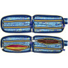 Pencil Case Milan Tangled Monkeys 32 Pieces Blue 22,5 x 11,5 x 11 cm