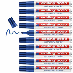 Permanent marker Edding 3000 Blue (10 Units)