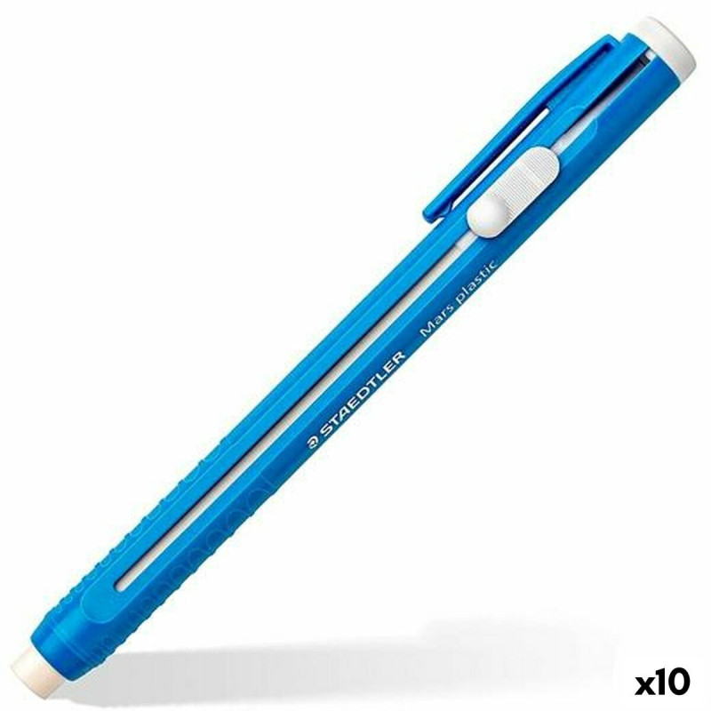 Retractable rubber Staedtler Mars Plastic Blue (10 Units)