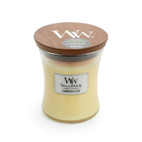 Scented Candle Woodwick Medium Hourglass Candles Lemongrass & Lily 275 g