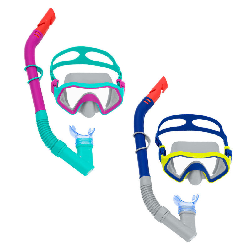 Snorkel Goggles and Tube for Children Bestway Multicolour