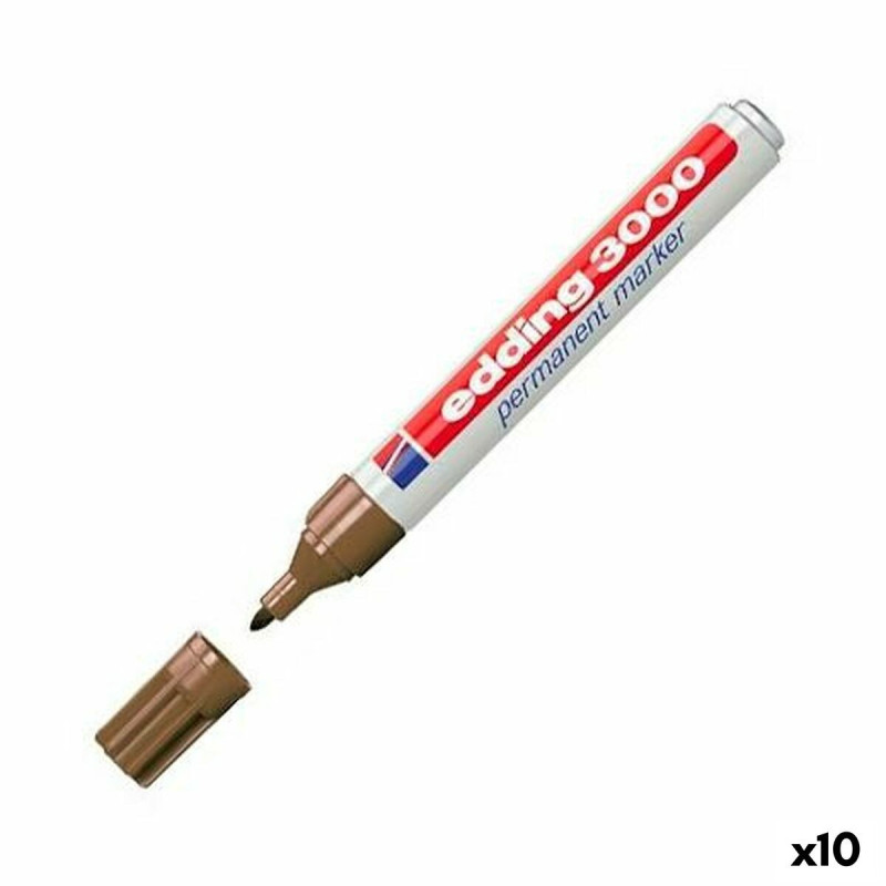 Permanent marker Edding 3000 Brown (10 Units)