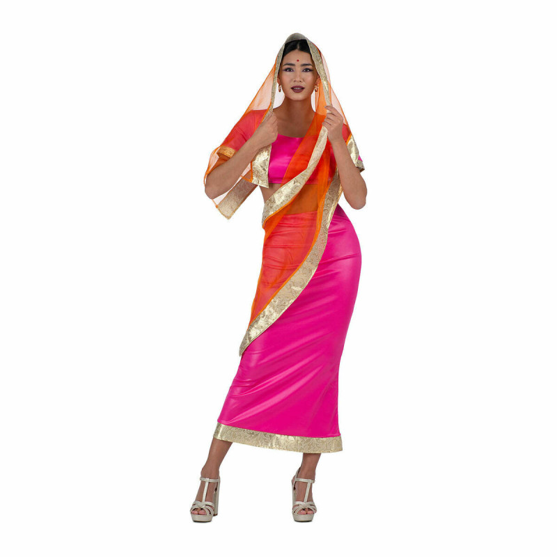 Costume for Adults My Other Me Hindu Orange Pink