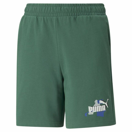 Sport Shorts for Kids Puma Puma Essentials+ Street Art Green