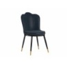 Armchair Shell Blue Black Golden Steel 53 x 58 x 67 cm (2 Units)