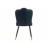 Armchair Shell Blue Black Golden Steel 53 x 58 x 67 cm (2 Units)