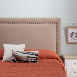 Headboard Synthetic Fabric Beige