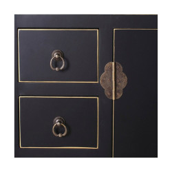 Sideboard ORIENTE 73 x 26 x 90 cm Black Wood