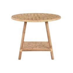 Side table DKD Home Decor 61 x 61 x 46 cm 61 x 61 x 49 cm Brown Rattan