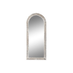 Wall mirror Home ESPRIT White Brown Mango wood 75 x 4 x 180 cm