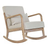 Armchair DKD Home Decor Beige Natural Rubber wood Sixties 66 x 85 x 81 cm