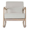 Armchair DKD Home Decor Beige Natural Rubber wood Sixties 66 x 85 x 81 cm