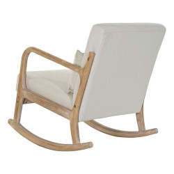 Armchair DKD Home Decor Beige Natural Rubber wood Sixties 66 x 85 x 81 cm