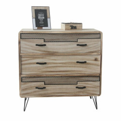 Chest of drawers DKD Home Decor   Natural Black Paolownia wood (80 x 38 x 79 cm)