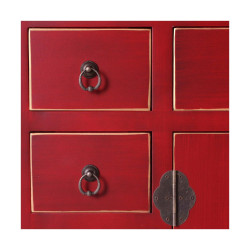 Sideboard ORIENTE 73 x 26 x 90 cm Red Wood