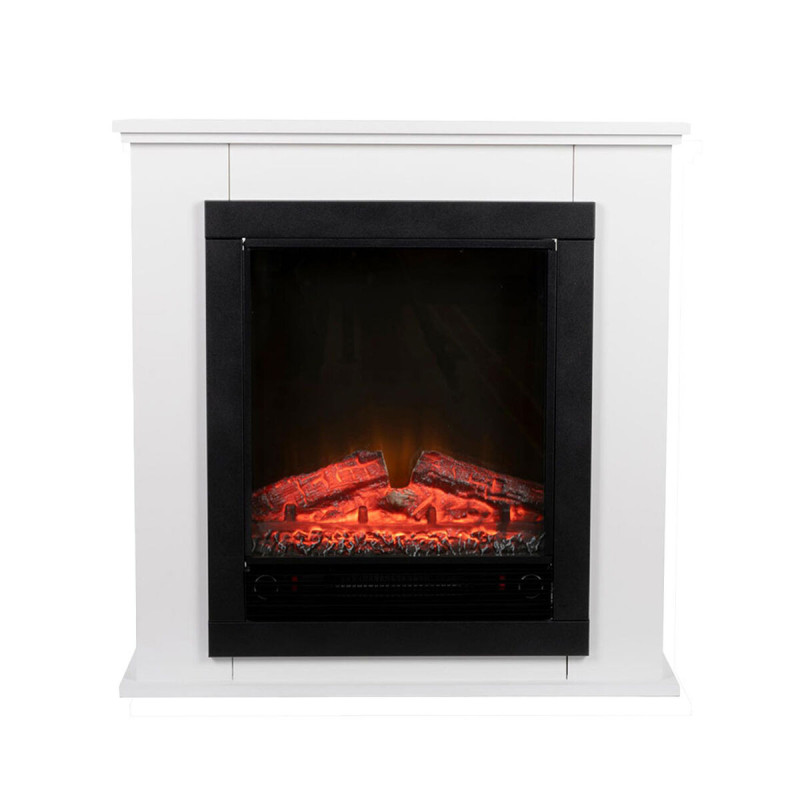 Decorative Electric Chimney Breast Classic Fire Geneva Black/White 1800 W