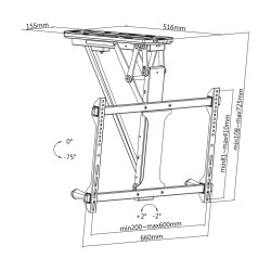 Wall Bracket MacLean MC-880T 32" 70"