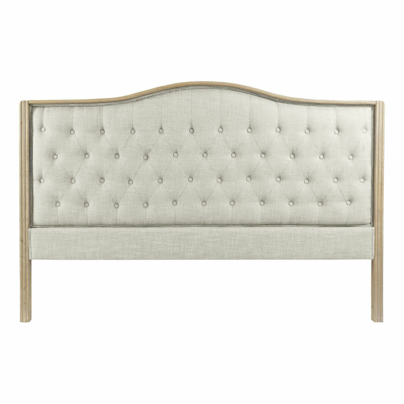 Headboard DKD Home Decor Beige Natural Wood Rubber wood 180 x 10 x 120 cm