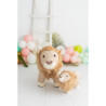 Fluffy toy Crochetts AMIGURUMIS MINI Brown Lion 45 x 16 x 27 cm 84 x 32 x 57 cm 2 Pieces