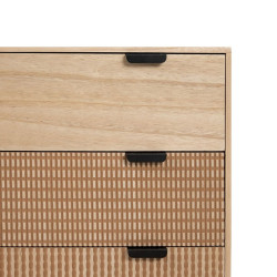 Chest of drawers COFFEE 80 x 40 x 77 cm Wood Coffee DMF