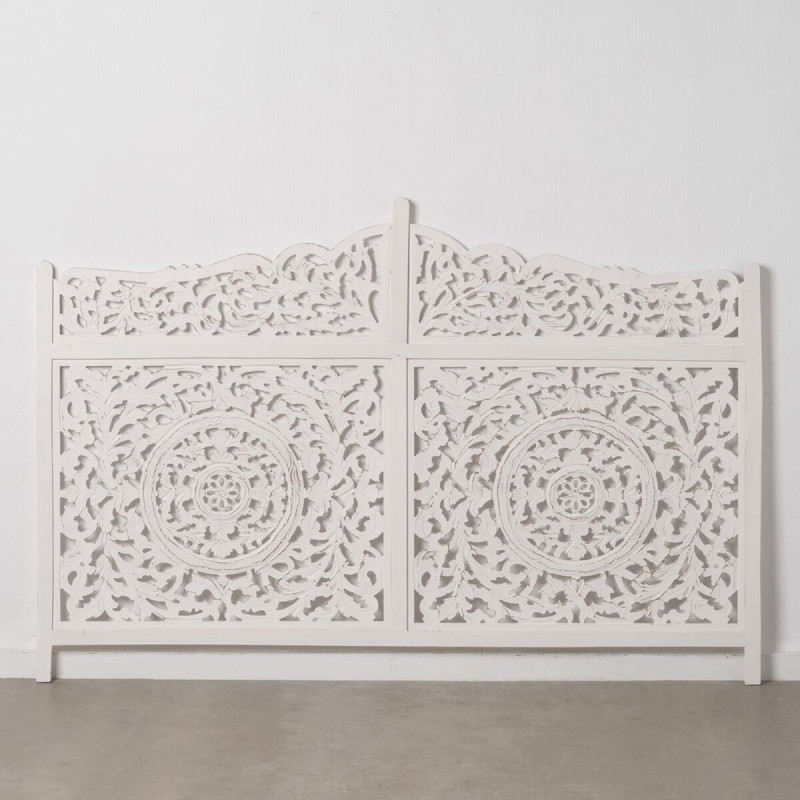 Headboard 180 x 123 cm Wood White DMF