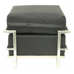 Footrest P&C Imitation leather Black