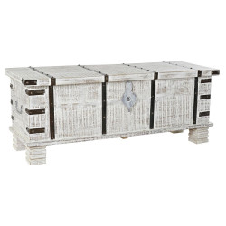 Chest DKD Home Decor Metal White Mango wood (116 x 40 x 45 cm)