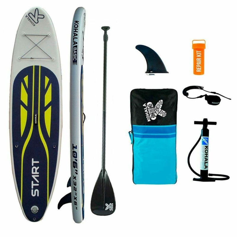 Inflatable Paddle Surf Board with Accessories Kohala Start  White 15 PSI (320 x 81 x 15 cm)